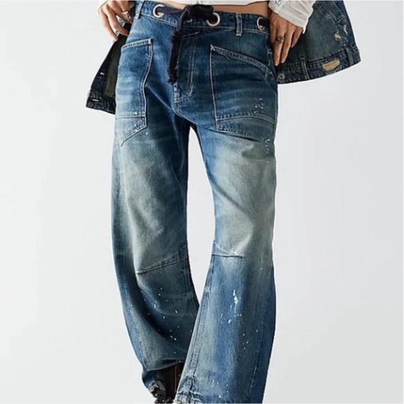 Free People We The Free Moxie Pull On Barrel Jeans 24 NWOT - Picture 5 of 15